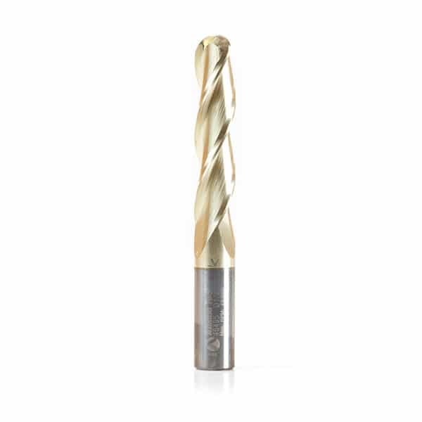 T4130 4 Flute Ball Nose CNC 2D and 3D Carving 0.10 Deg Straight Angle ZRN Coated Up Cut with 1/4 Shank 1/4 x 1 x 1/4 x 3 T4130 4 Flute Ball Nose CNC 2D and 3D Carving 0.10 Deg Straight Angle ZRN Coated Up Cut with 1/4 Shank 1/4 x 1 x 1/4 x 3