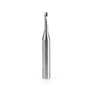 51503 Solid Carbide CNC Spiral 'O' Flute, Aluminum Cutting 1/8 Dia x 1/2 x 1/4 Shank Down-Cut