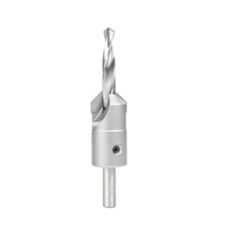 55136 Carbide Tipped 82 Degree Shankless Countersink with Slow Spiral Drill, #24 Screw 1 Dia x 3/8 Drill Dia x 3/8 Drill Shank
