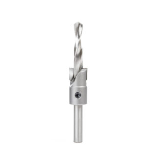 55142 Carbide Tipped Shankless Counterbore with Slow Spiral Drill, #24 Screw 3/4 Dia x 3/8 Drill Dia x 3/8 Drill Shank