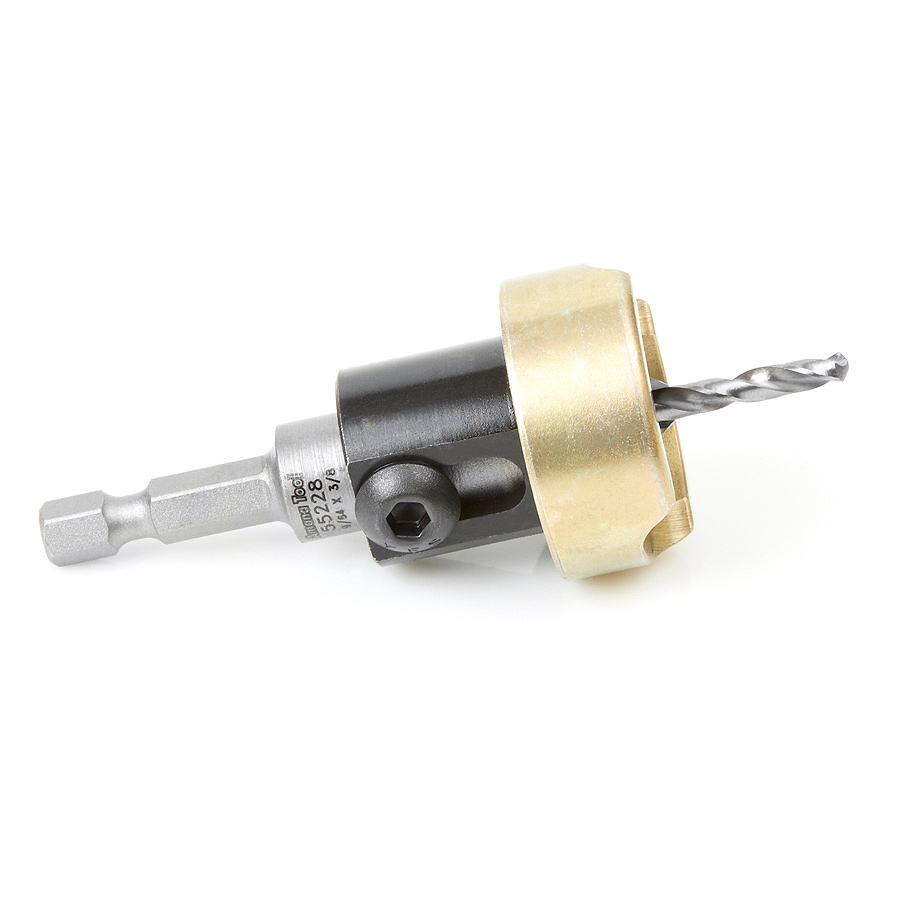 55228 Carbide Tipped 82 Degree Countersink with Adjustable Depth Stop