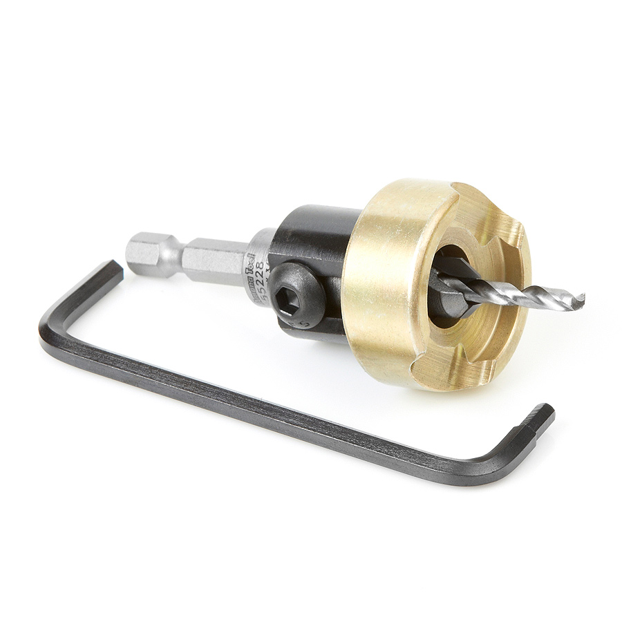 55228 Carbide Tipped 82 Degree Countersink with Adjustable Depth Stop