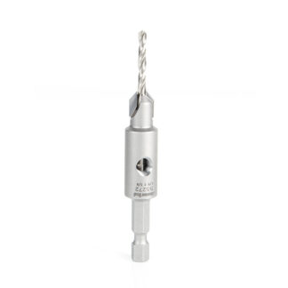 55272 Replacement Carbide Tipped Countersink with Slow Spiral HSS M2 Drill for #6 Size Screw 1/8 Drill Dia x 1/4 Hex Shank for #55227 Adjustable No-Thrust Countersink