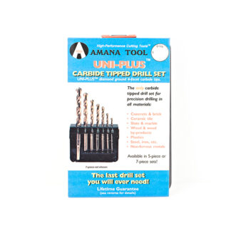 UNI-5000 5-Piece Carbide Tipped Masonry Drill Bit Set 5/32 Inch, 3/16 Inch, 1/4 Inch, 9/32 Inch, 5/16 Inch