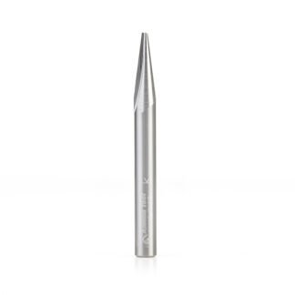 45627 Solid Carbide V Groove Engraving 15 Deg x 1/4 Dia x 21/32 x 1/4 Inch Shank