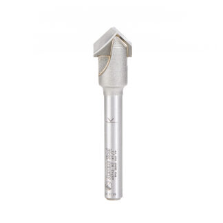 45792 Carbide Tipped Double Edge Folding V-Groove 90 Deg x 0.090 Inch Tip Width x 1/2 Dia x 3/8 x 1/4 Inch Shank