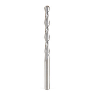 46032 Solid Carbide CNC Foam Cutting Up-Cut Ball End Spiral 1/4 Dia x 2-1/4  x 1/4 Shank x 4 Inch Long Router Bit