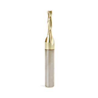 46040 Solid Carbide Up-Cut Spiral 1/8 Dia x 1/2 x 1/4 Shank x 2 Inch Long Composite, Fiberglass & Phenolic Cutting ZrN Coated Router Bit