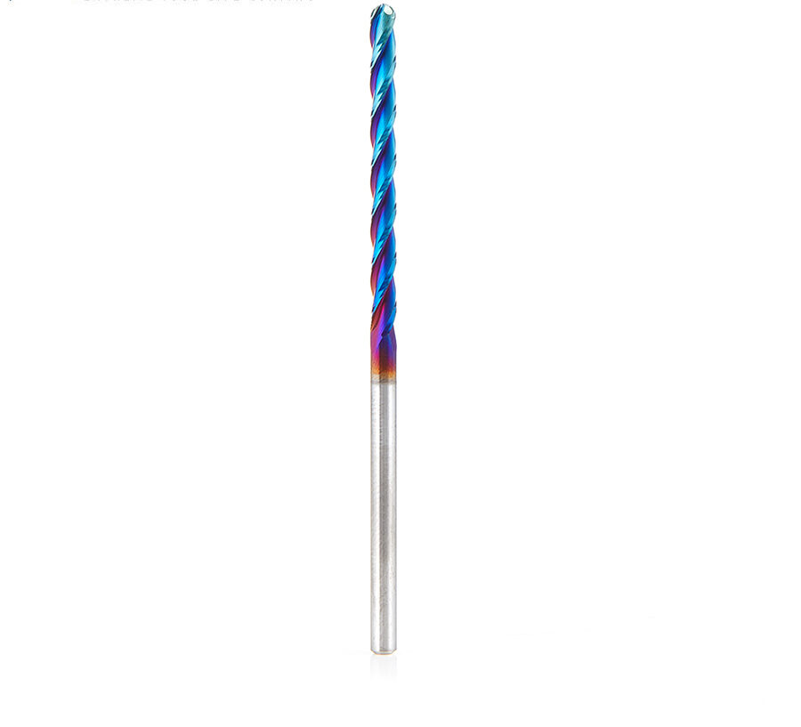 5.4 Degree Tapered Ball Nose End Mill - 1/4" Shank For CNC 3D Wood Carving & Detailing