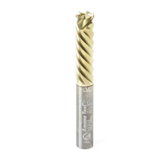 46308 CNC Compression Solid Carbide ZrN Coated Honeycomb Cutting 3/8 Dia x 1-1/4 x 3/8 Shank x 6-Flute
