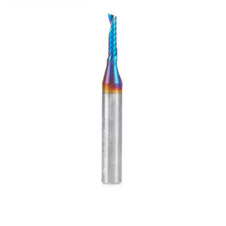 51411-K Solid Carbide CNC Spektra™ Extreme Tool Life Coated Spiral 'O' Flute, Plastic Cutting 1/8 Dia x 1/2 x 1/4 Shank Up-Cut Design Router Bit