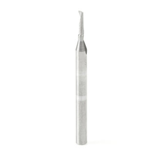 51470 Solid Carbide CNC Spiral 'O' Single Flute, Aluminum Cutting 1/16 Dia x 1/4 x 1/8 Shank x 1-1/2 Inch Long Up-Cut Router Bit