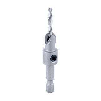 55269 Carbide Tipped 82 Degree Countersink 3/8 Dia x 49 Deg x 1/4 Quick Release Hex Shank for Wood Screw #12-14