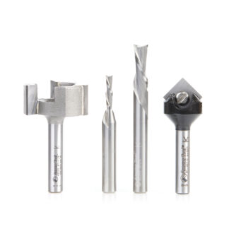 AMS-298 4-Pc CNC General Purpose Set, 1/4 Inch Shank