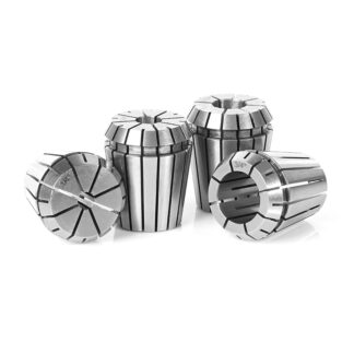 CO-ER32 4-Pc CNC High Precision 1/4, 3/8, 1/2 & 3/4 Inch Dia x 30mm Long Spring Collet Collection for ER32 Tool Holder