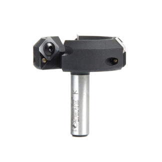 RC-2261 Insert Carbide 3 Wing/Flute Heavy Duty Spoilboard Plunging, Surfacing, Planing, Flycutter & Slab Leveler 2-1/2 Dia x 53/64 x 1/2 Shank Router Bit with Anti-Kick Back Design (BG Compliance)