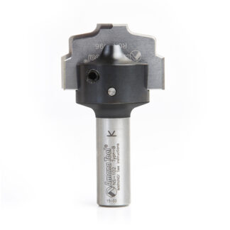 RC-2496 CNC Insert Nova System Ogee Plunge Form for MDF & Wood Cabinet Doors 1-17/64 Dia x 27/64 x 1/2 Inch Shank