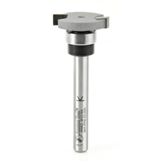 45663 Carbide Tipped Flooring Straight Dedicated Cutter .894 Dia x 4.5mm x 1/4 Inch Shank with Upper BB
