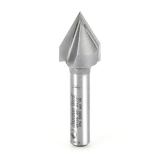 45705 Carbide Tipped V-Groove 60 Deg x 1/2 Dia x 7/16 x 1/4 Inch Shank