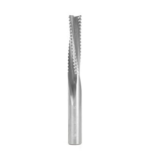 46226 CNC Solid Carbide Roughing Spiral 3 Flute Chipbreaker 1/2 Dia x 2 Inch x 1/2 Shank Down-Cut Router Bit