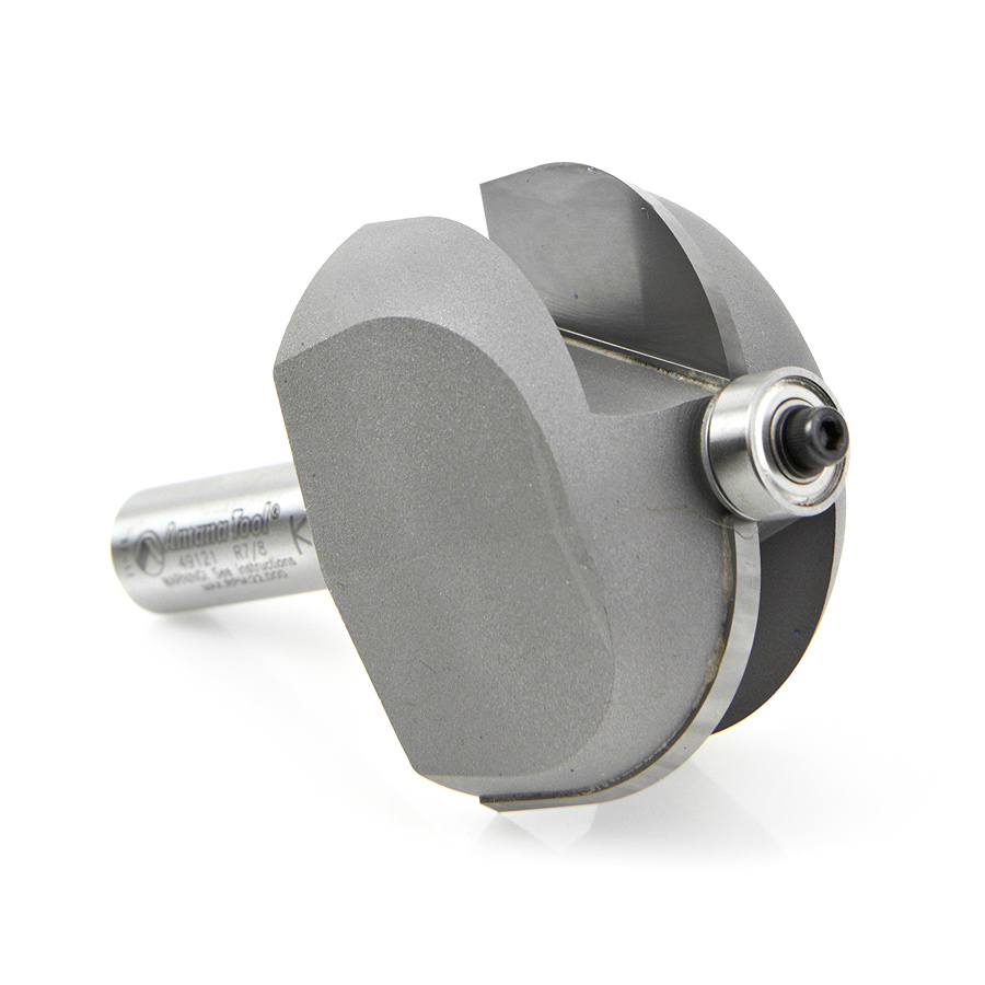Amana 49112 Cove Router Bit – 3/8 Radius, 1-1/8 Diameter, 1/4 Inch Shank, Carbide Tipped