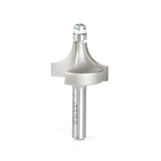 49511 Carbide Tipped Corner Round 3/8 Radius x 1 Dia x 5/8 x 1/4 Inch Shank with 1/4 Dia Lower Ball Bearing