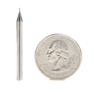 51750 AlTiN Coated CNC Steel, Stainless Steel & Composite Ball End Mini Mill 0.010 Dia x 0.030 x 1/8 Shank