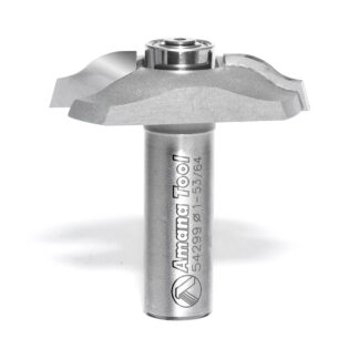 54299 Carbide Tipped Base Molding Ogee Edge Detail with BB 19/64 x 13/32 Radius x 1-53/64 Dia x 3/8 x 1/2 Inch Shank