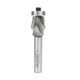 57174 Solid Carbide (Brazed To Steel Shank) Spiral Flush Trim Compression 22mm Dia x 1-9/64 x 1/2 Inch Shank With Lower Ball Bearing