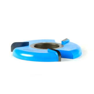989 Carbide Tipped 3-Wing Raised Panel Back Cutter with Ball Bearing Rub Collar 1/4 Radius x 3-39/64 Dia x 1/2 x 1 & 1-1/4 Bore