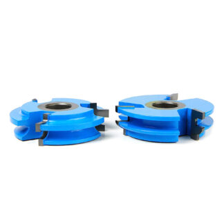 SC441 2-Piece Carbide Tipped 3-Wing Eased Edge Stile & Rail 3 Dia x 3/4 x 1/4 Radius x 1/2 & 3/4 Bore Set for 3/4 Material