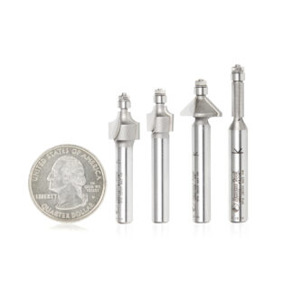AMS-612 4-Piece Miniature Router Bit Pack