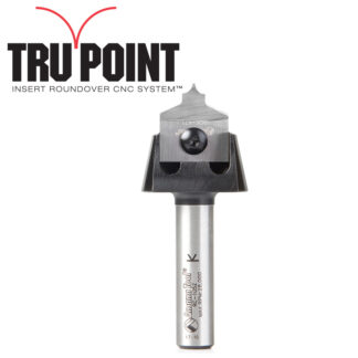 RC-1056 Tru Point Roundover Insert CNC System 1/8 Radius x 7/8 Dia x 1/4 x 1/2 Inch Shank Router Bit