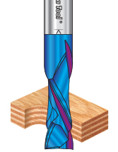 Solid Carbide Spektra™ Extreme Tool Life Coated Compression Spiral CNC Router Bits for Baltic Birch Plywood
