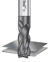 Solid Carbide CNC Variable Helix Square Bottom Router Bits / End Mills for Steel & Stainless Steel