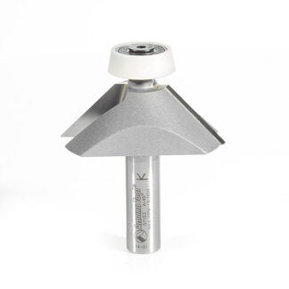 57163 Carbide Tipped Lansen Stainless Steel Edge Sinks 45 Deg Bevel Solid Surface 2-3/8 Dia x 13/16 x 1/2 Inch Shank Router Bit
