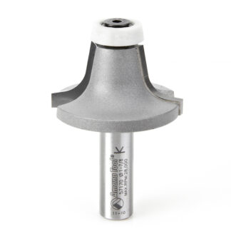57170 Carbide Tipped Round Over with Ultra-Glide Radius Bearing Guide Solid Surface 1-7/8 Dia x 1 Inch x 10 Deg x 3/8 Radius x 1/2 Shank
