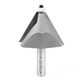 57258 Carbide Tipped Chamfer with Ultra-Glide Ball Bearing Guide Solid Surface 2-17/32 Dia x 1-3/4 x 30 Deg x 1/2 Inch Shank