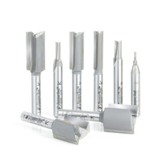 AMS-103 8-Pc High Production Straight Plunge Collection, 1/4 Inch Shank