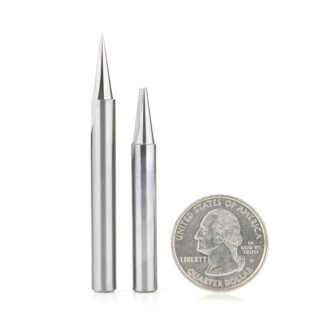 AMS-198 2-Pc Carving/Engraving CNC Router Bit Pack, 1/4 Inch Shank