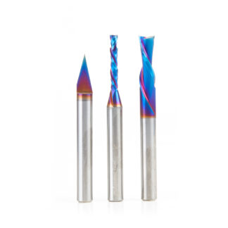 AMS-251-K 3-Pc CNC Spektra™ Extreme Tool Life Coated Signmaking Pack, 1/4 Inch Shank