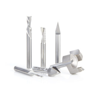 AMS-260 6-Pc CNC Master Set, 1/4 Inch Shank