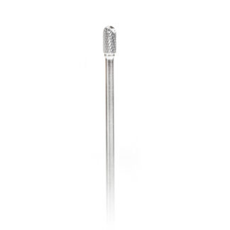 BURS-123 Solid Carbide Radius Cylinder Shape 3/8 Dia x 3/4 x 1/4 Shank Double Cut SC Burr Bit for Die-Grinders
