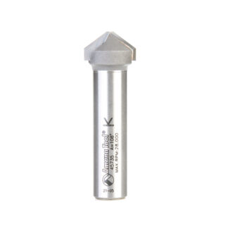45735 Carbide Tipped Double Edge Folding V-Groove 108 Deg x 0.090 Inch Tip Width x 15/64 x 3/4 Dia. x 1/2 Inch Shank