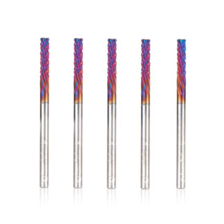 46260-K-5 5 Pack Solid Carbide CNC Spektra™ Extreme Tool Life Coated Spiral Carbon Graphite & Carbon Fiber Panel Cutting 1/8 Dia x 1/2 x 1/8 Shank x 2 Inch Long Down-Cut Router Bit