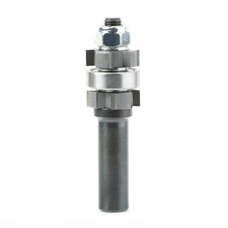 47412 Carbide Tipped Double Bevel Flush Trim Cutter Assembly 7/8 Dia x 1/4 x 1/2 Inch Shank with Center Ball Bearing