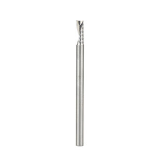 51636 Metric Solid Carbide CNC Spiral 'O' Single Flute, Plastic Cutting 4mm Dia x 12mm x 4mm Shank x 64mm Long Up-Cut Router Bit