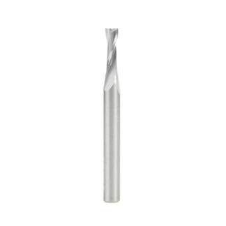 51763 Solid Carbide CNC Spiral Double 'O' Flute, Plastic Cutting 3/16 Dia x 5/8 x 1/4 Shank x 2-1/2 Inch Long Up-Cut Router Bit