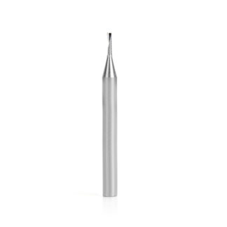 57311 Metric Solid Carbide CNC Spiral 'O' Single Flute, Plastic Cutting 2mm Dia x 8mm x 6mm Shank x 64mm Long Up-Cut Router Bit