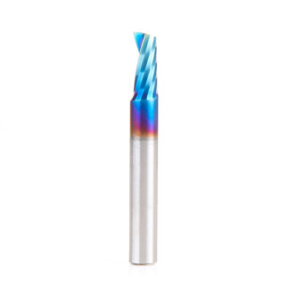57362-K Solid Carbide CNC Spektra™ Extreme Tool Life Coated Spiral 'O' Flute, Plastic Cutting for Improved Surface Finish 1/4 Dia x 1/2 x 1/4 Inch Shank Up-Cut Router Bit